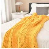 Heavy High Quality Luxury Chunky Knit Throw Blanket-120X150cm