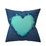 Blue Plush Luxury Continental Scatter Cushion Cover 60cm by 60cm