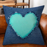 Blue Plush Luxury Continental Scatter Cushion Cover 60cm by 60cm