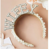 Pearls Wedding Bridal Crown Bachelorette Hen Party Tiara Alice Headband