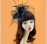 Maggie Fascinator Cocktail, Tea Party, Funeral ,Wedding Elegant Fedora Hat