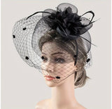 Maggie Fascinator Cocktail, Tea Party, Funeral ,Wedding Elegant Fedora Hat