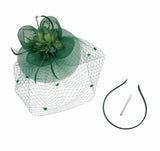 Maggie Fascinator Cocktail, Tea Party, Funeral ,Wedding Elegant Fedora Hat