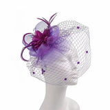 Maggie Fascinator Cocktail, Tea Party, Funeral ,Wedding Elegant Fedora Hat