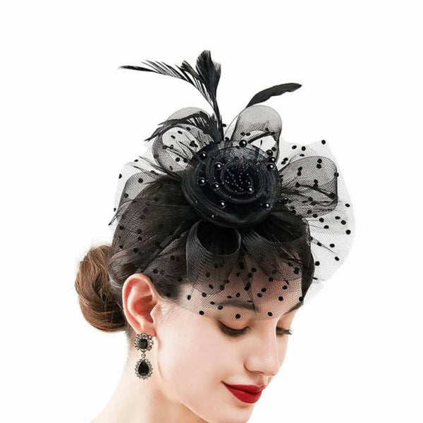 Sofie Fascinator Cocktail, Tea Party, Funeral or Wedding Elegant Fedora Hat