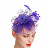 Sofie Fascinator Cocktail, Tea Party, Funeral or Wedding Elegant Fedora Hat