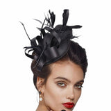 Cindy Fascinator Cocktail, Tea Party, Funeral or Wedding Elegant Fedora Hat