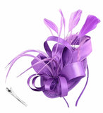 Cindy Fascinator Cocktail, Tea Party, Funeral or Wedding Elegant Fedora Hat