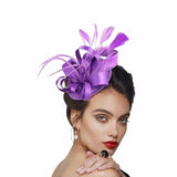 Cindy Fascinator Cocktail, Tea Party, Funeral or Wedding Elegant Fedora Hat