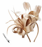 Cindy Fascinator Cocktail, Tea Party, Funeral or Wedding Elegant Fedora Hat