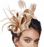 Cindy Fascinator Cocktail, Tea Party, Funeral or Wedding Elegant Fedora Hat