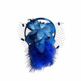 Julz Fur Fascinator Tea Party, Funeral ,Wedding Elegant Fedora Hat