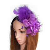 Julz Fur Fascinator Tea Party, Funeral ,Wedding Elegant Fedora Hat