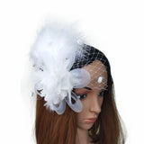 Julz Fur Fascinator Tea Party, Funeral ,Wedding Elegant Fedora Hat