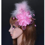 Julz Fur Fascinator Tea Party, Funeral ,Wedding Elegant Fedora Hat