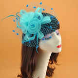 Rosie Fascinator Cocktail, Tea Party, Funeral or Wedding Elegant Fedora Hat