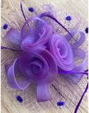 Rosie Fascinator Cocktail, Tea Party, Funeral or Wedding Elegant Fedora Hat