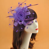 Rosie Fascinator Cocktail, Tea Party, Funeral or Wedding Elegant Fedora Hat