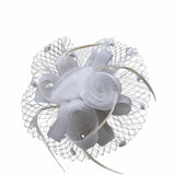 Rosie Fascinator Cocktail, Tea Party, Funeral or Wedding Elegant Fedora Hat