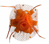 Rosie Fascinator Cocktail, Tea Party, Funeral or Wedding Elegant Fedora Hat