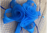 Rosie Fascinator Cocktail, Tea Party, Funeral or Wedding Elegant Fedora Hat