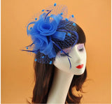 Rosie Fascinator Cocktail, Tea Party, Funeral or Wedding Elegant Fedora Hat