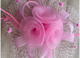 Rosie Fascinator Cocktail, Tea Party, Funeral or Wedding Elegant Fedora Hat