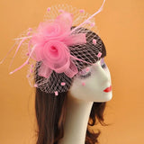 Rosie Fascinator Cocktail, Tea Party, Funeral or Wedding Elegant Fedora Hat