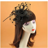 Rosie Fascinator Cocktail, Tea Party, Funeral or Wedding Elegant Fedora Hat