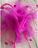 Rosie Fascinator Cocktail, Tea Party, Funeral or Wedding Elegant Fedora Hat