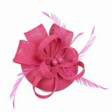 British Feather Fascinator Cocktail, Tea Party, Funeral or Wedding Elegant Fedora