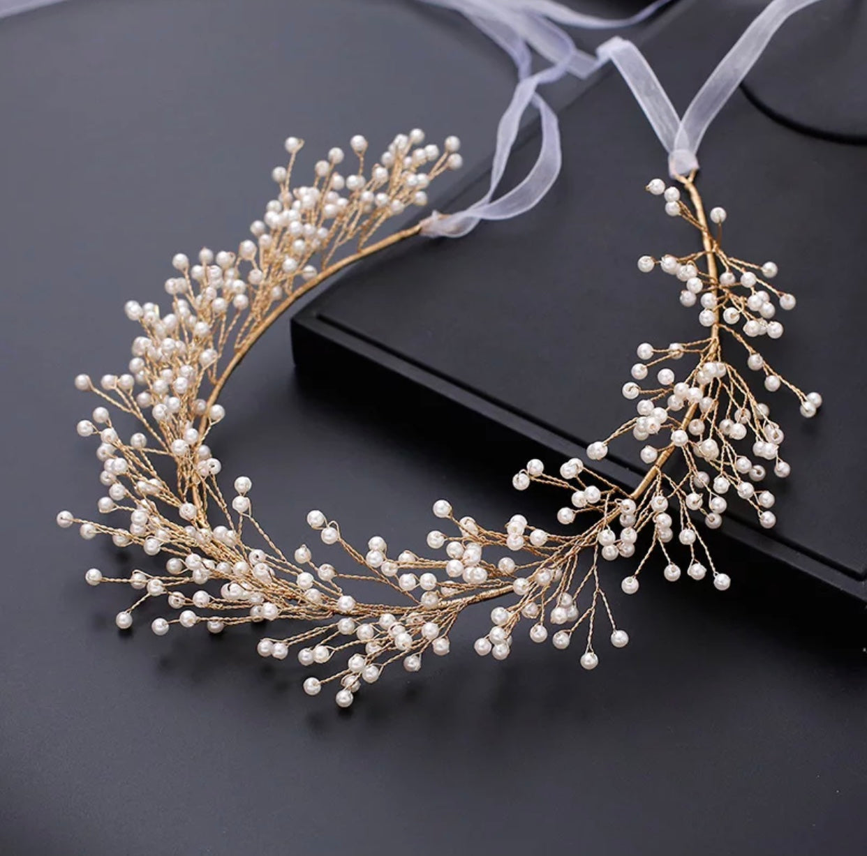 Bridal Headband Wedding Accessories / Crown-Pearls